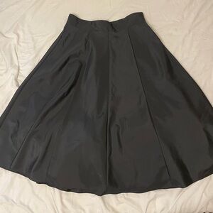 Vintage MARINA Black Pleated Maxi A-Line Skirt